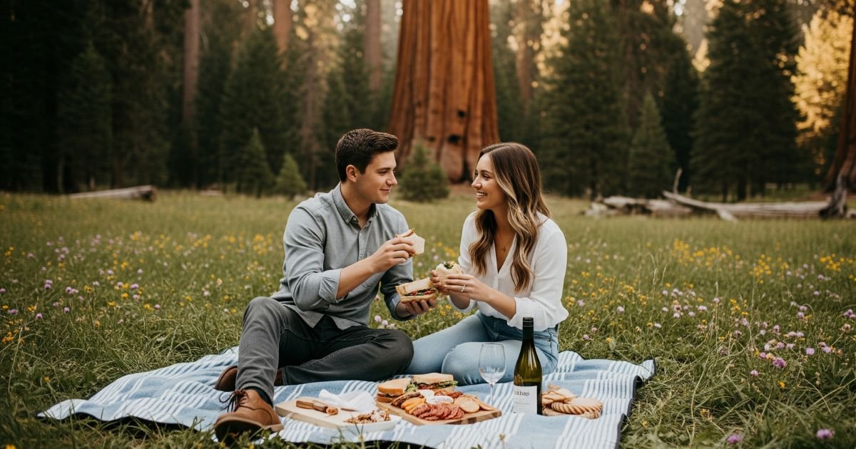 Have a Picnic in Crescent Meadow in sequoia National Park