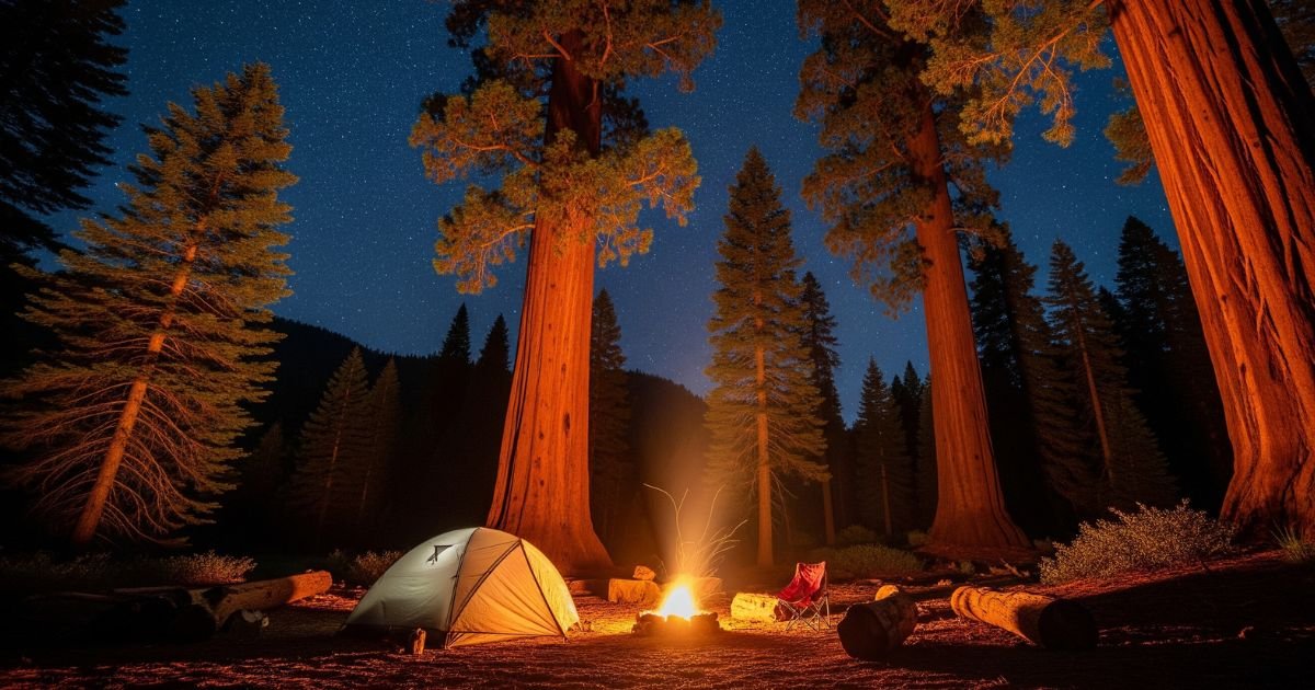 Sleep Under the Stars in Quiet Backcountry Areas of Sequoia Forests while camping